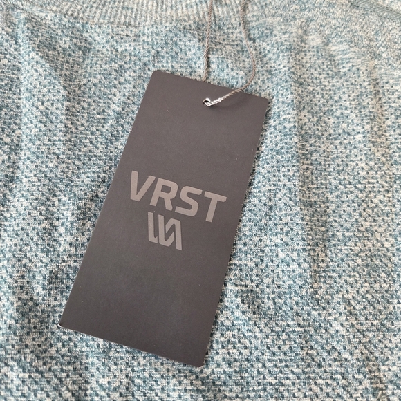 Men's VRST XL Circuit Seamless Space Dye Blue Green Performance T-Shirt New - Picture 2 of 12